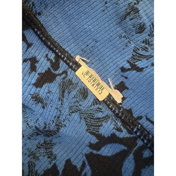 Diane von Furstenberg Remy Mesh Top Mock Neck Sheer LS Cobalt Blue No Size 14? - Picture 6 of 10